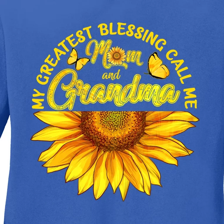 My Greatest Blessings Call Me Mom And Grandma Mothers Day Meaningful Gift Ladies Long Sleeve Shirt