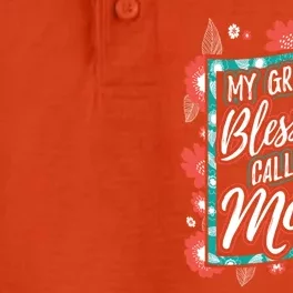 My Greatest Blessings Call Me Mom Gift Dry Zone Grid Performance Polo