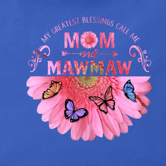 My Greatest Blessings Call Me Mom And Mawmaw Flower Cool Gift Zip Tote Bag