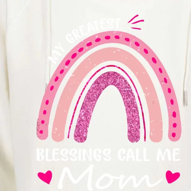 My Greatest Blessings Call Me Mom Funny Gift Womens Funnel Neck Pullover Hood