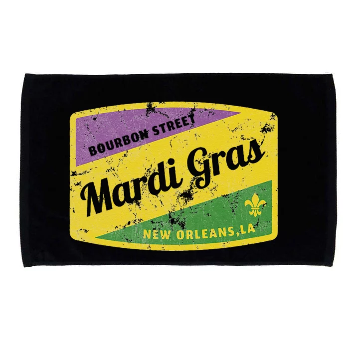 Mardi Gras Bourbon Street & New Orleans Retro Gift Microfiber Hand Towel