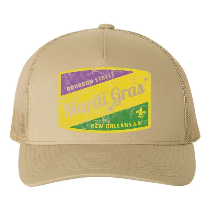 Mardi Gras Bourbon Street & New Orleans Retro Gift Yupoong Adult 5-Panel Trucker Hat