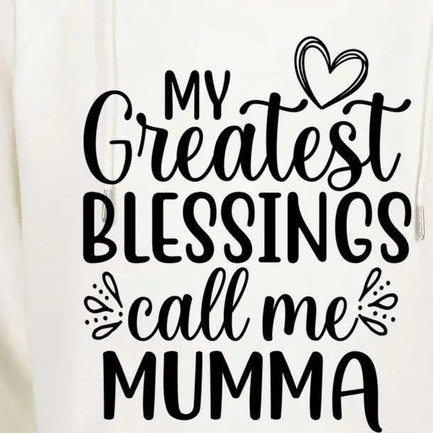 My Greatest Blessings Call Me Mumma Finland Finnish Grandma Gift Womens Funnel Neck Pullover Hood