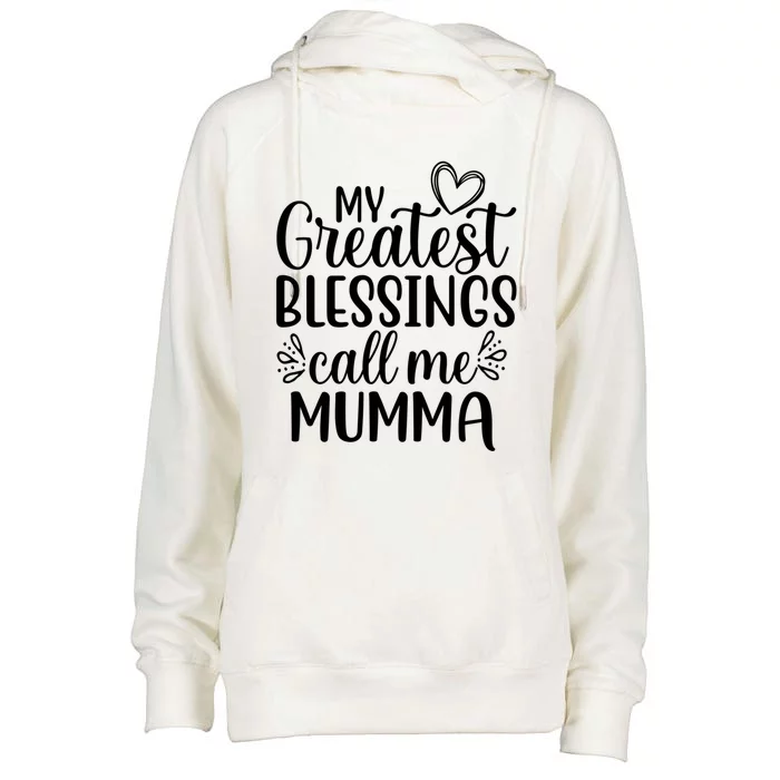 My Greatest Blessings Call Me Mumma Finland Finnish Grandma Gift Womens Funnel Neck Pullover Hood