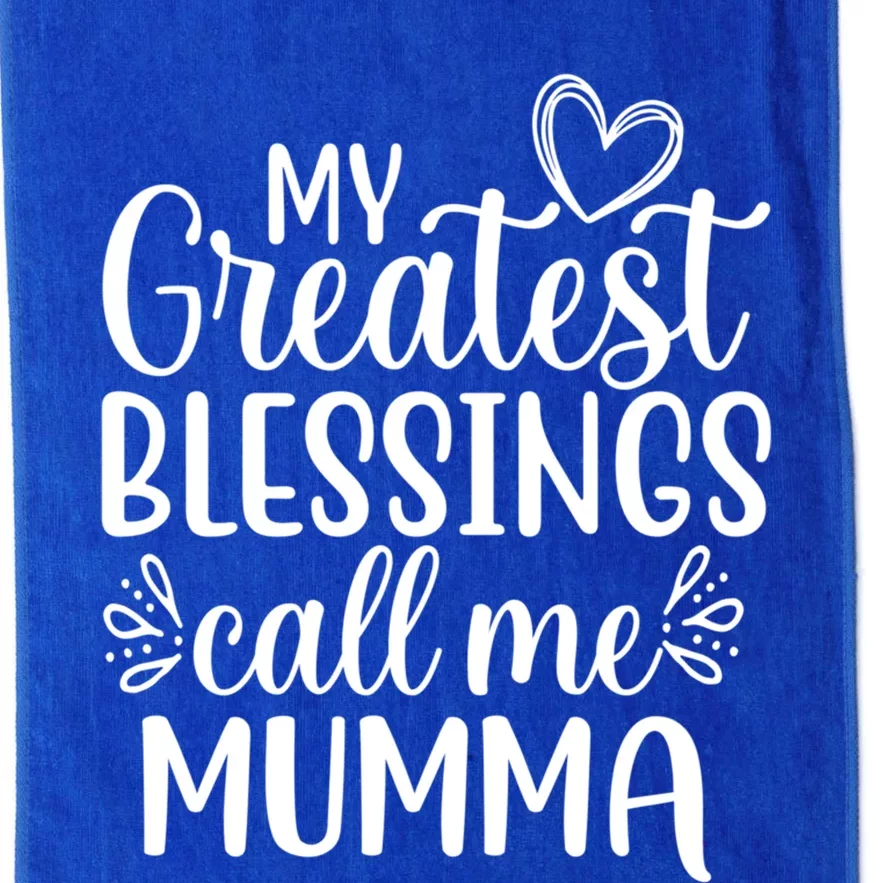 My Greatest Blessings Call Me Mumma Finland Finnish Grandma Gift Platinum Collection Golf Towel