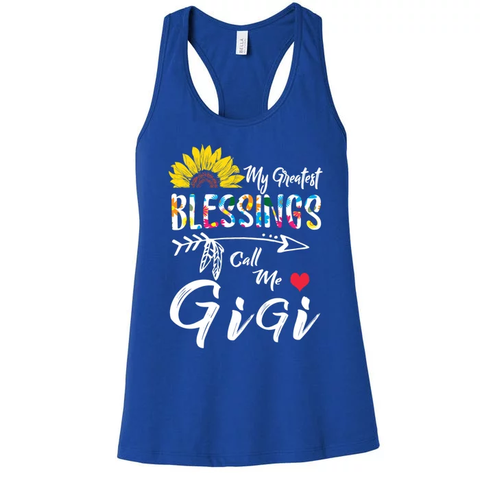 My Greatest Blessings Call Me Gigi Sunflower Gift Women's Racerback Tank