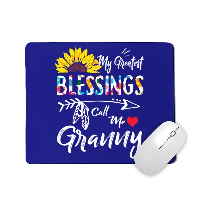 My Greatest Blessings Call Me Granny Sunflower Gift Mousepad