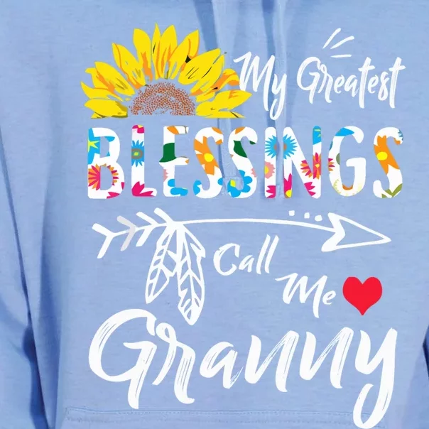 My Greatest Blessings Call Me Granny Sunflower Gift Unisex Surf Hoodie