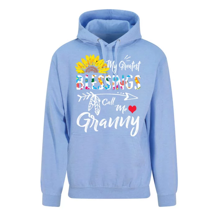 My Greatest Blessings Call Me Granny Sunflower Gift Unisex Surf Hoodie