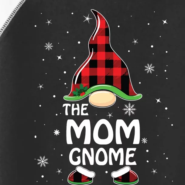 Mom Gnome Buffalo Plaid Matching Family Christmas Pajama Toddler Fine Jersey T-Shirt