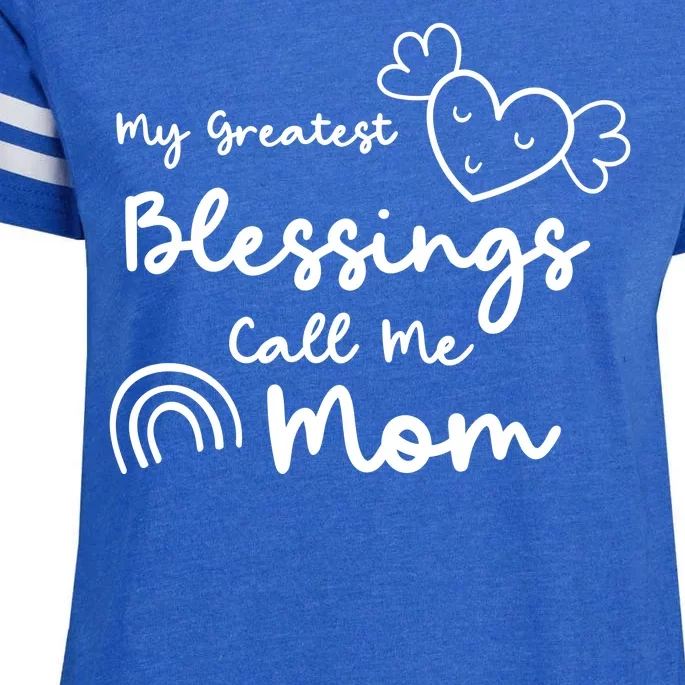 My Greatest Blessing Call Me Mom Cute Gift Enza Ladies Jersey Football T-Shirt