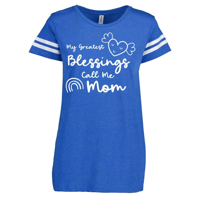 My Greatest Blessing Call Me Mom Cute Gift Enza Ladies Jersey Football T-Shirt