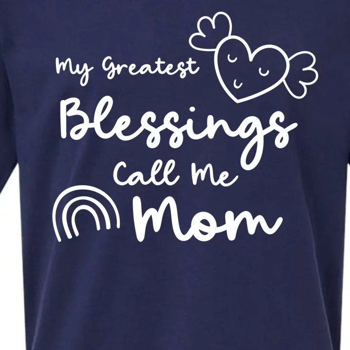 My Greatest Blessing Call Me Mom Cute Gift Sueded Cloud Jersey T-Shirt