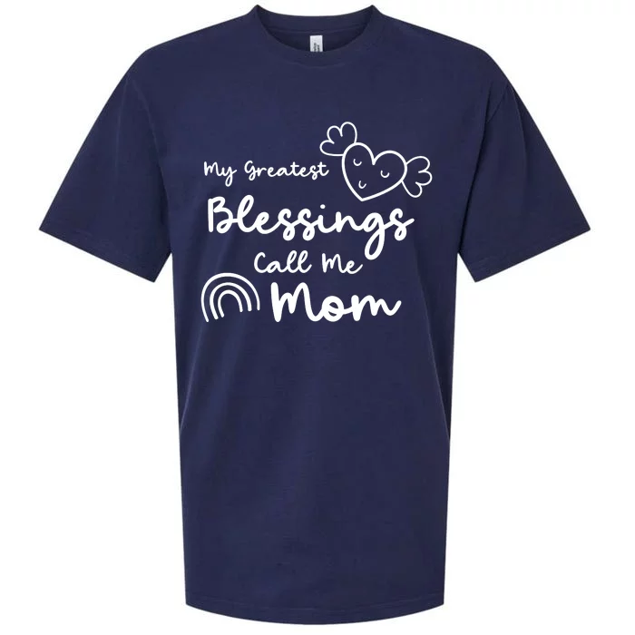 My Greatest Blessing Call Me Mom Cute Gift Sueded Cloud Jersey T-Shirt