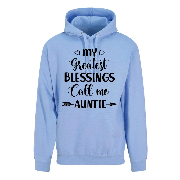 My Greatest Blessings Call Me Auntie Funny Mother Gift Unisex Surf Hoodie