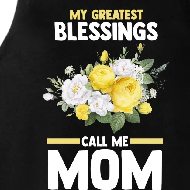 My Greatest Blessings Call Me Mom Mother Gift Ladies Tri-Blend Wicking Tank