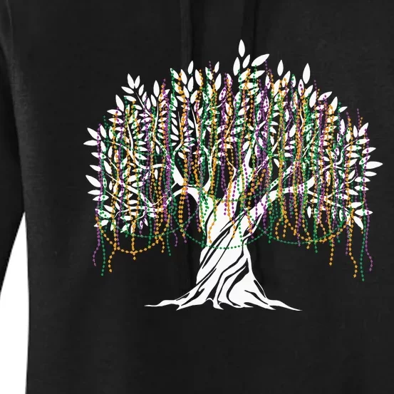 Mardi Gras Beads Tree Carnival Party Costume Women's Pullover Hoodie