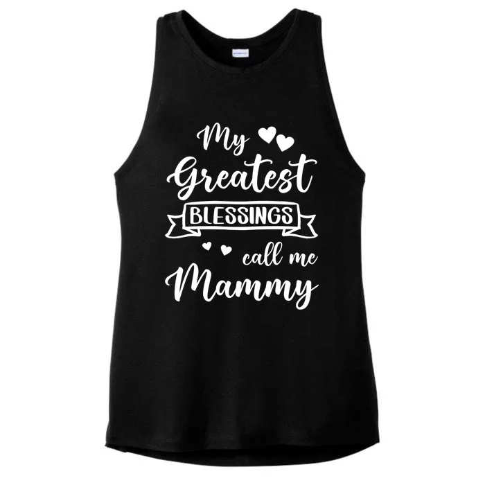 My Greatest Blessings Call Me Mammy Funny Gift Ladies Tri-Blend Wicking Tank