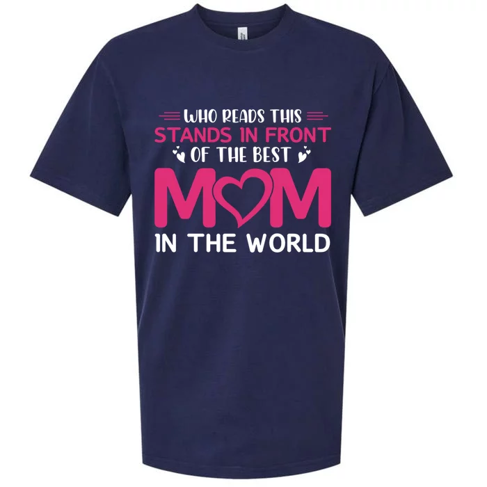 Mom Gift Best Mom In The World Gift Mom Cute Gift Sueded Cloud Jersey T-Shirt