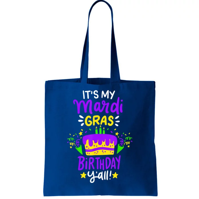 Mardi Gras Birthday Party Its My Mardi Gras Birthday Yall Cool Gift Tote Bag