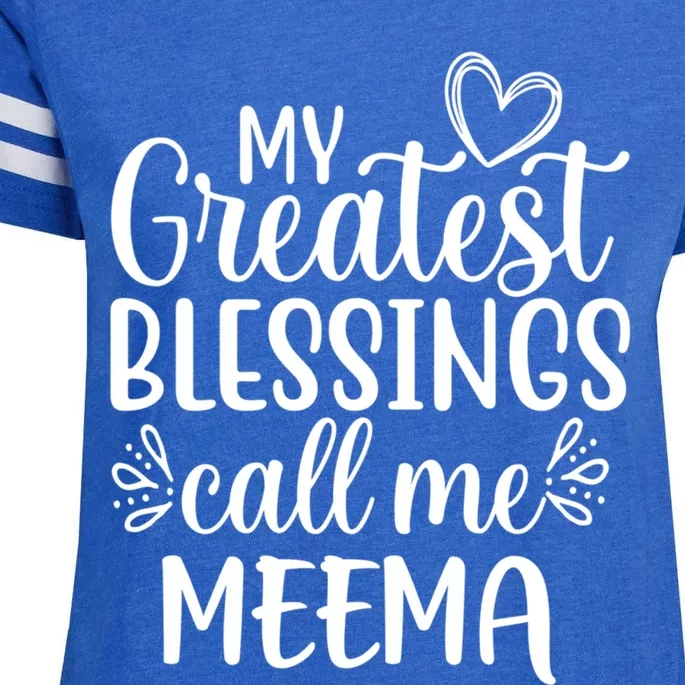 My Greatest Blessings Call Me Meema Yiddish Grandma Gift Enza Ladies Jersey Football T-Shirt