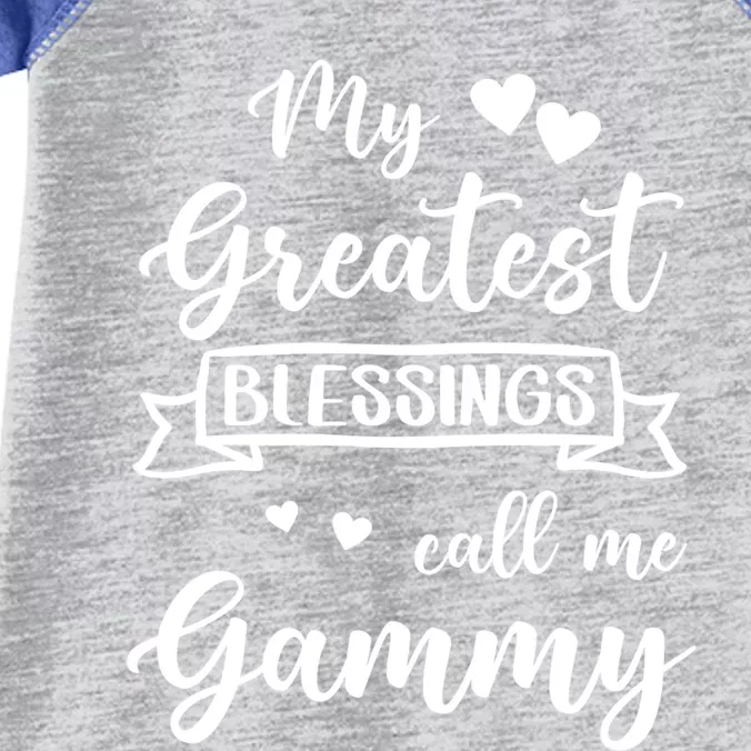 My Greatest Blessings Call Me Gammy Gift Infant Baby Jersey Bodysuit