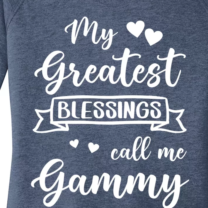 My Greatest Blessings Call Me Gammy Gift Women's Perfect Tri Tunic Long Sleeve Shirt