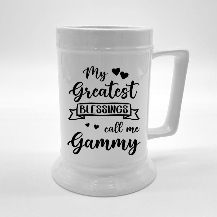 My Greatest Blessings Call Me Gammy Gift Front & Back Beer Stein