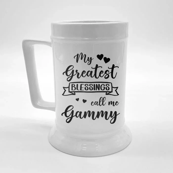 My Greatest Blessings Call Me Gammy Gift Front & Back Beer Stein