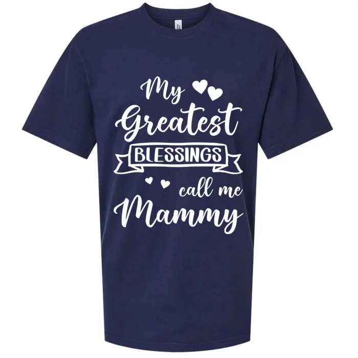 My Greatest Blessings Call Me Mammy Gift Sueded Cloud Jersey T-Shirt