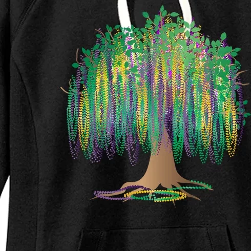 Mardi Gras Beaded Tree Women's Fleece Hoodie