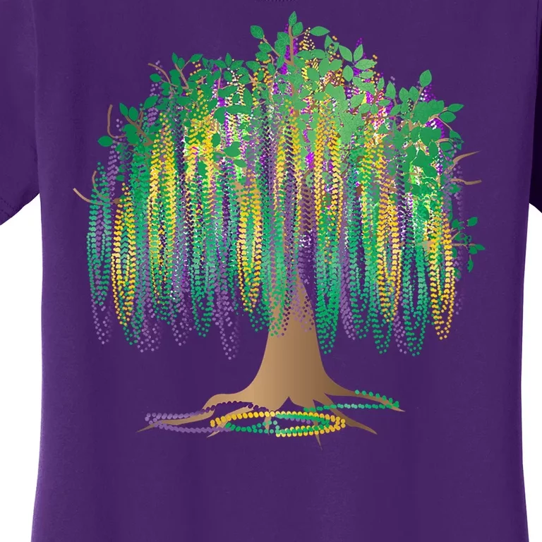 Mardi Gras Beaded Tree Women's T-Shirt