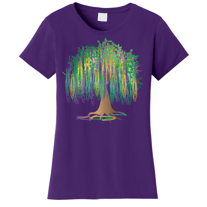 Mardi Gras Beaded Tree Women's T-Shirt