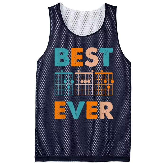 Musician Guitarist Best Dad Ever Fathers Day Mesh Reversible Basketball Jersey Tank