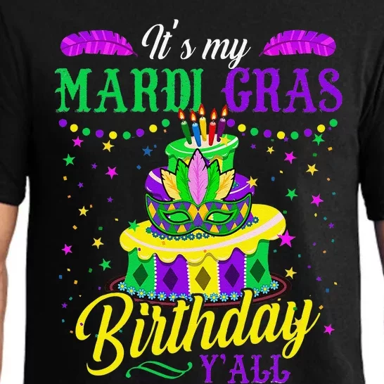 Mardi Gras Birthday It's My Mardi Gras Birthday Y'all Pajama Set