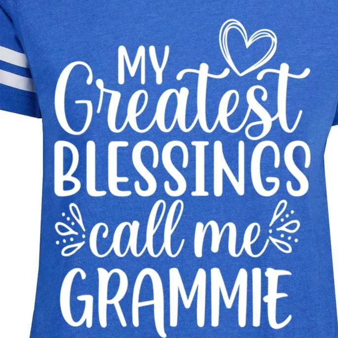 My Greatest Blessings Call Me Grammie Grandmother Grandma Gift Enza Ladies Jersey Football T-Shirt