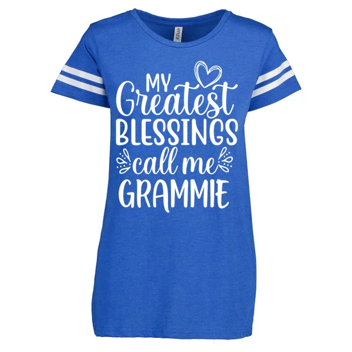 My Greatest Blessings Call Me Grammie Grandmother Grandma Gift Enza Ladies Jersey Football T-Shirt