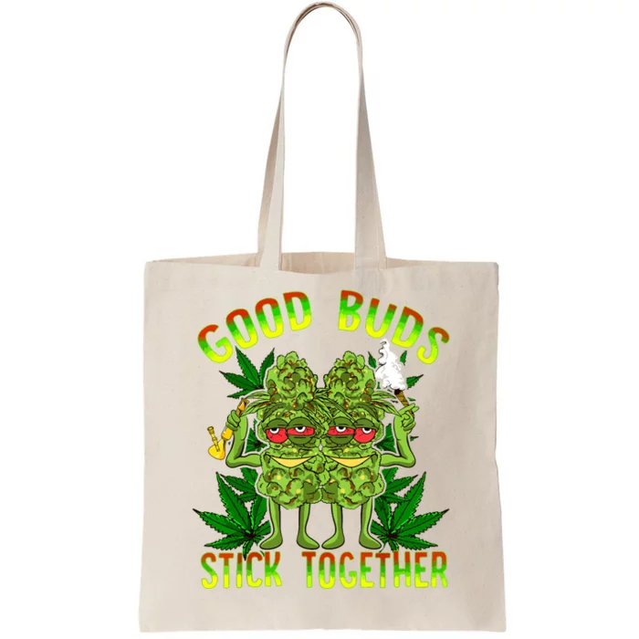 Marijuana Good Buds Stick Together Couples 420 Weed Cannabis Tote Bag