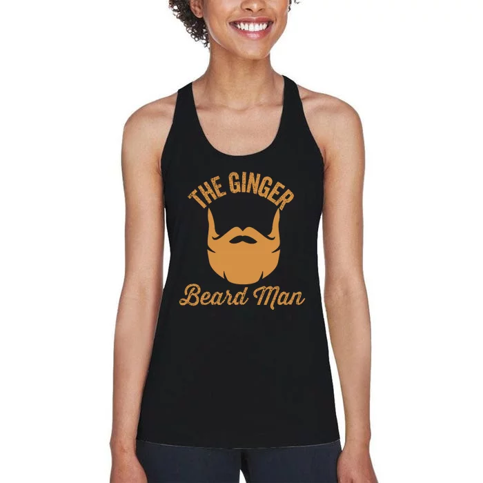 Mens Ginger Beard Man Funny Redhead Irish Bearded Men Gift Women's Racerback Tank