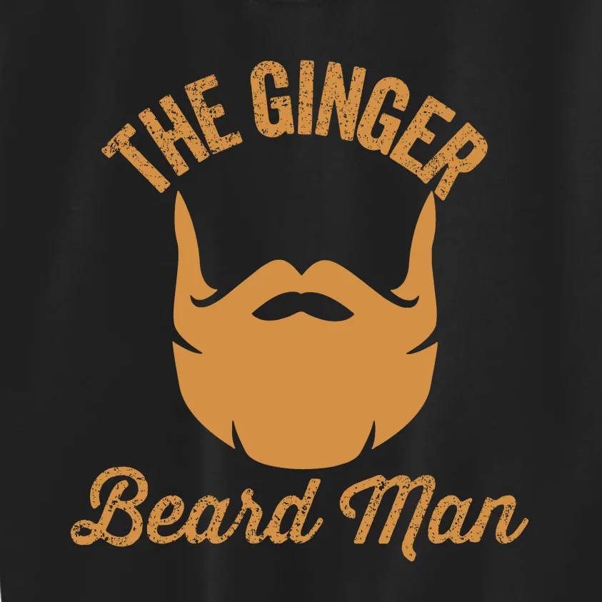 Mens Ginger Beard Man Funny Redhead Irish Bearded Men Gift Kids Sweatshirt