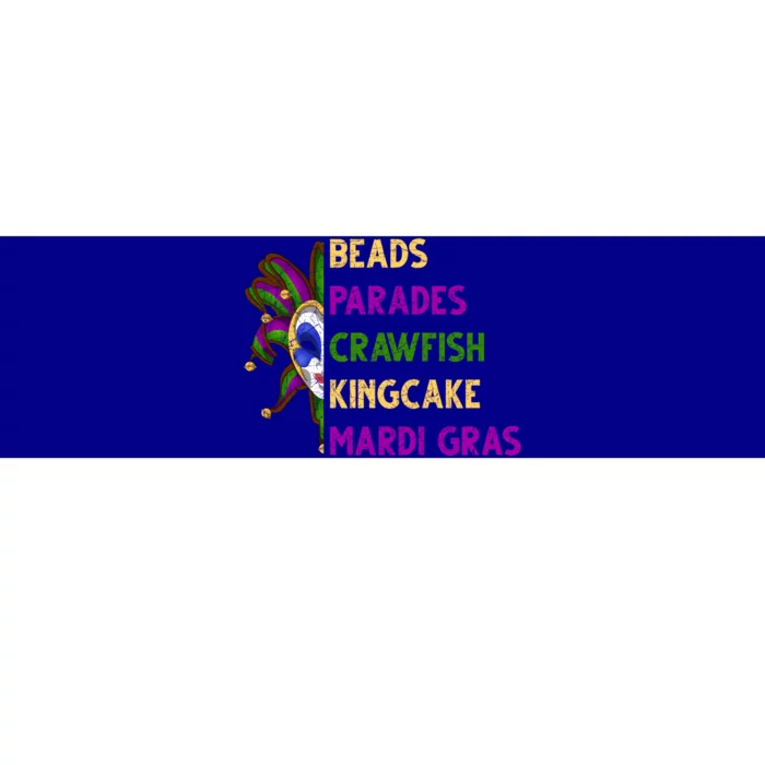 Masquerade Gift Beads Parades Crawfish Kingcake Mardi Gras Cute Gift Bumper Sticker