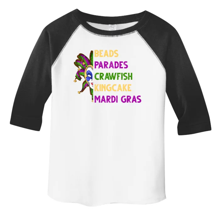 Masquerade Gift Beads Parades Crawfish Kingcake Mardi Gras Cute Gift Toddler Fine Jersey T-Shirt