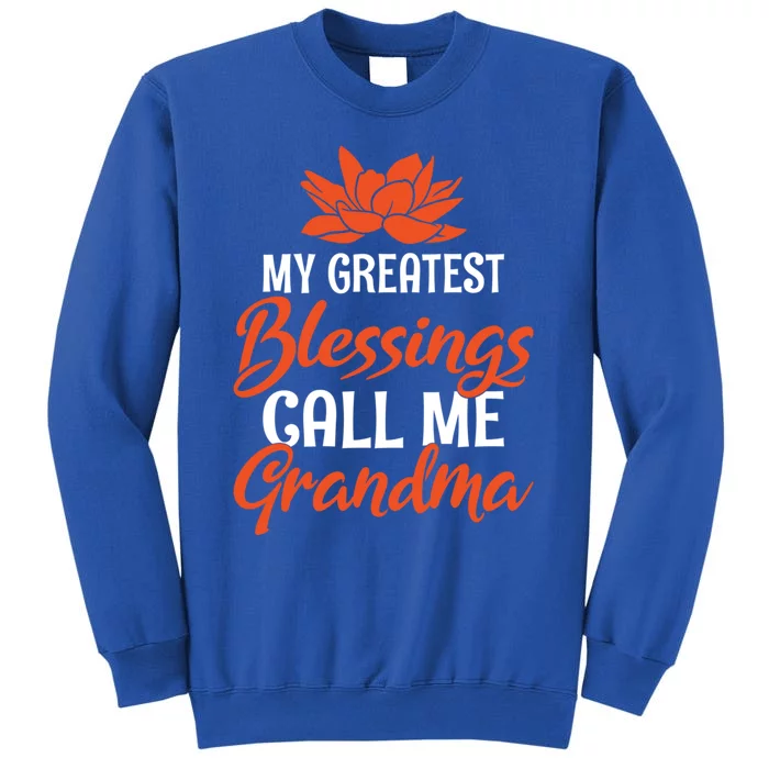 My Greatest Blessings Call Me Grandma Family Mother Grandma Gift Tall Sweatshirt