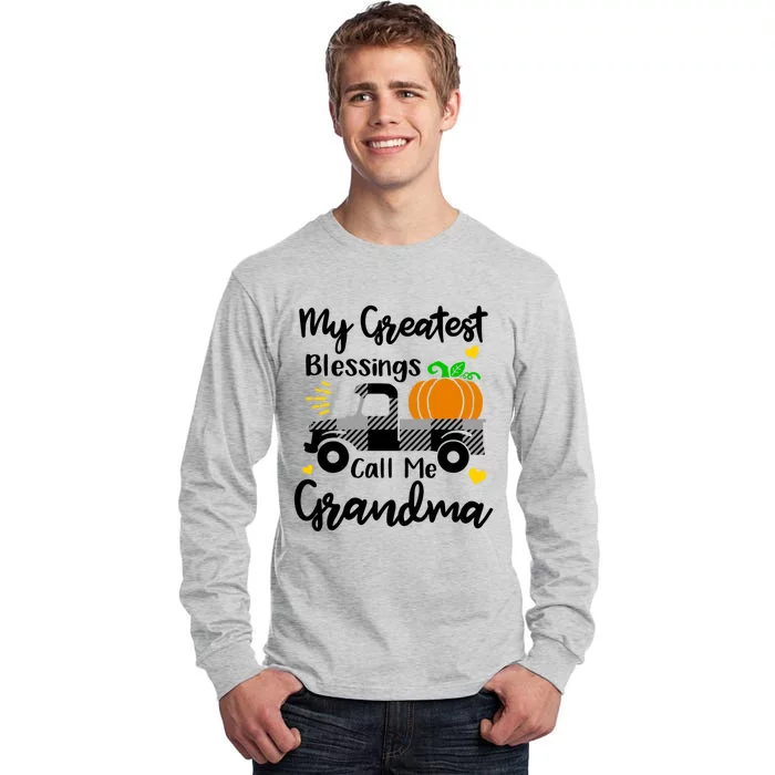 My Greatest Blessings Call Me Grandma Matching Family Pajama Gift Tall Long Sleeve T-Shirt