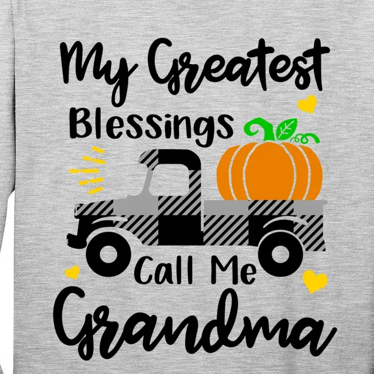 My Greatest Blessings Call Me Grandma Matching Family Pajama Gift Tall Long Sleeve T-Shirt