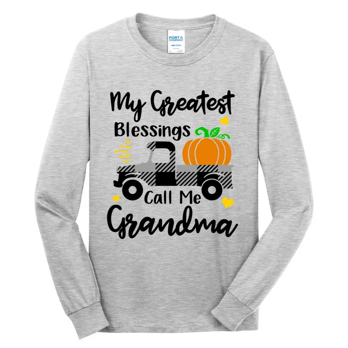 My Greatest Blessings Call Me Grandma Matching Family Pajama Gift Tall Long Sleeve T-Shirt