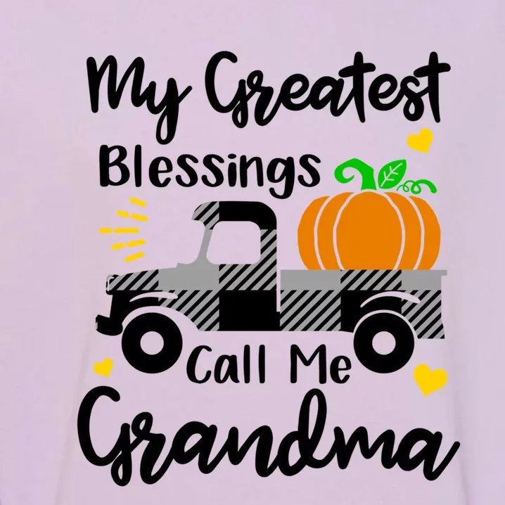 My Greatest Blessings Call Me Grandma Matching Family Pajama Gift Garment-Dyed Sweatshirt