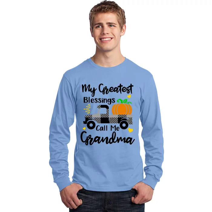 My Greatest Blessings Call Me Grandma Matching Family Pajama Gift Long Sleeve Shirt