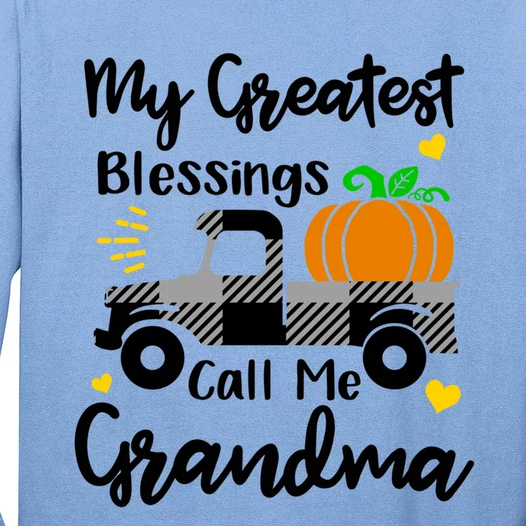 My Greatest Blessings Call Me Grandma Matching Family Pajama Gift Long Sleeve Shirt