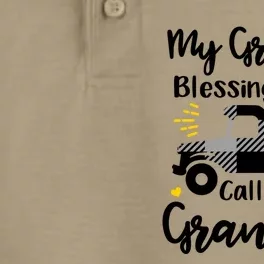 My Greatest Blessings Call Me Grandma Matching Family Pajama Gift Dry Zone Grid Performance Polo